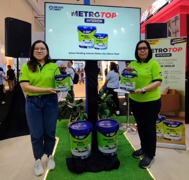 Solusi Dinding Sehat Bebas Jamur Hitam, Pacific Paint Luncurkan Metrotop Interior di IndoBuildTech 2026